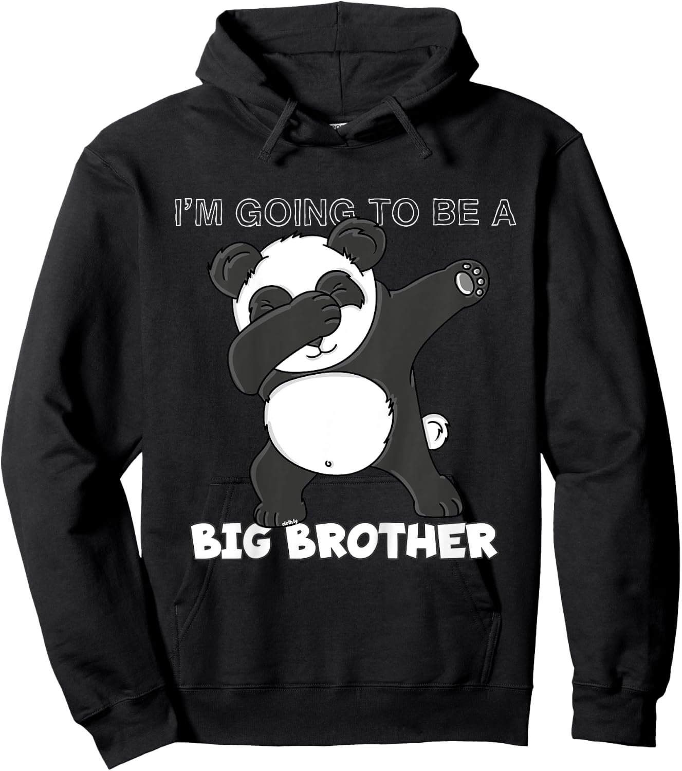 Kids Im going to be a Big Brother Shirt Dabbing Panda Hoodie - Hoodie | Black