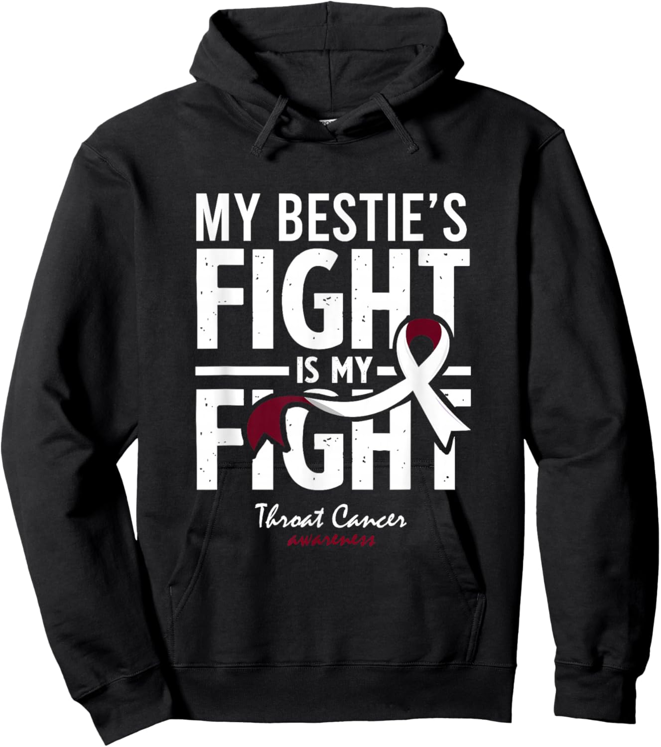 Throat Cancer Bestie Survivor Support Friend Hoodie - Hoodie | Black