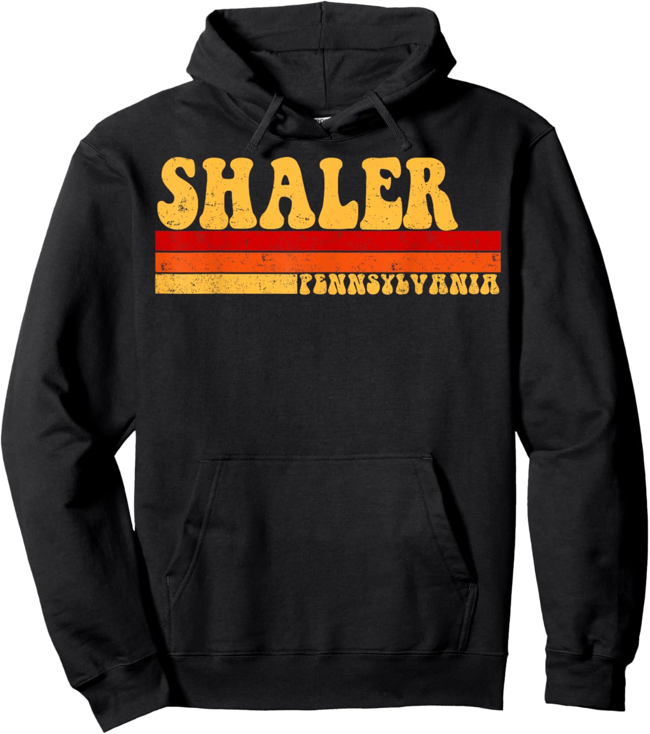 SHALER Pennsylvania City Vintage Roots Retro Design 70s 80s Hoodie - Hoodie | Black