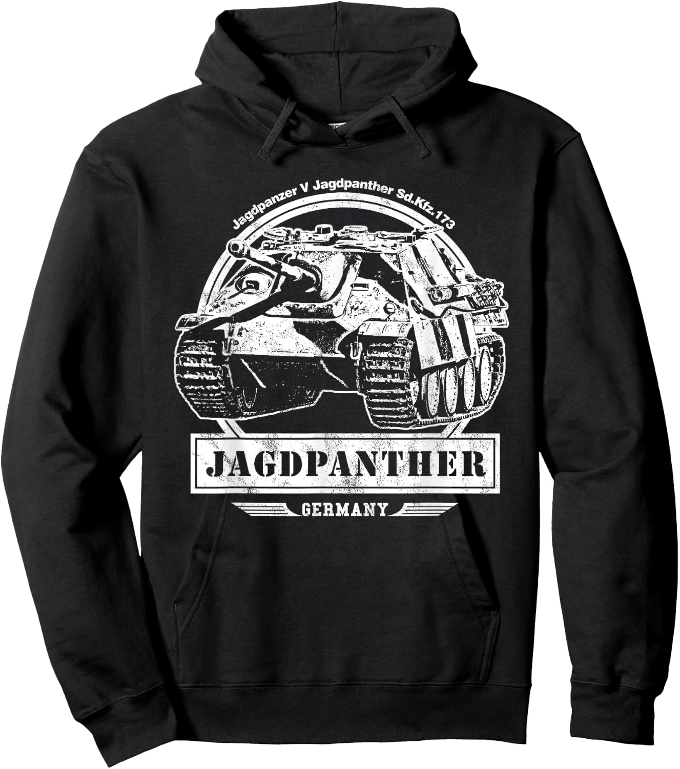 Jagdpanther WW2 German Tank Shirt Hoodie - Hoodie | Black