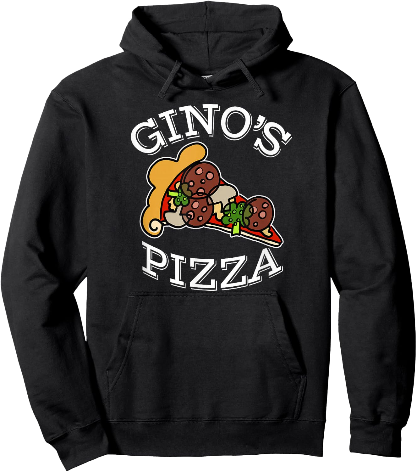 Gino's PIzza - Classic Italian Pizzeria Hoodie - Hoodie | Black