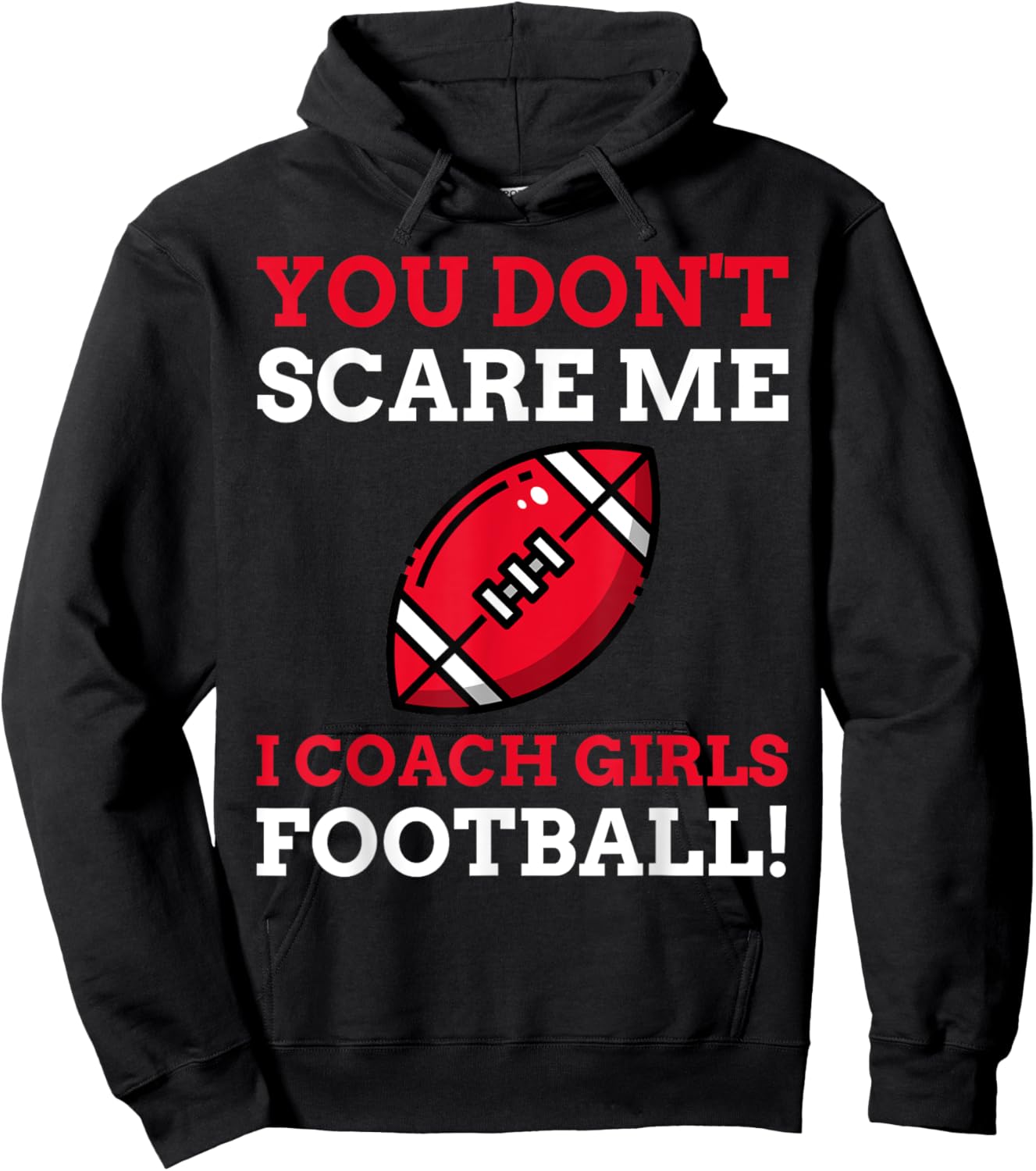 Football Coach Gifts - I Coach Girls Football Hoodie - Hoodie | Black