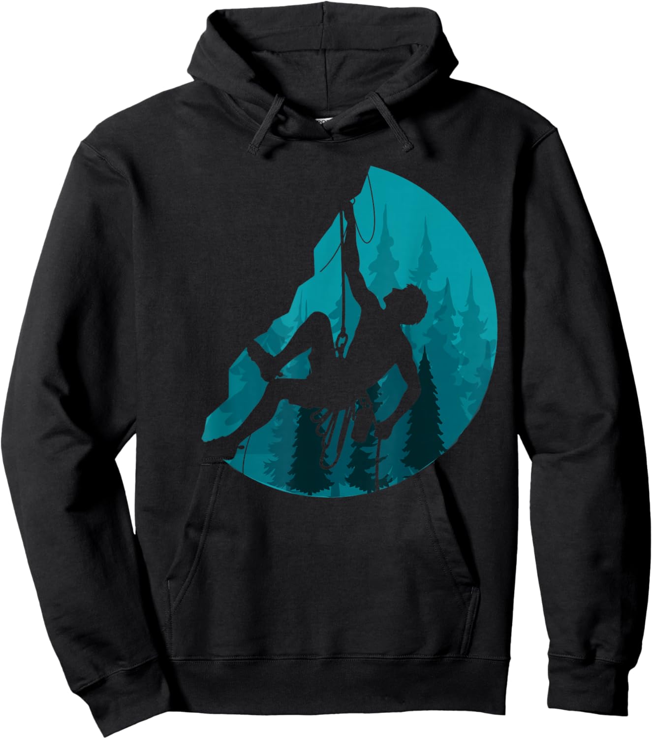 Forest Climber Bouldering Climb Outdoor Rock Climbing Hoodie - Hoodie | Black