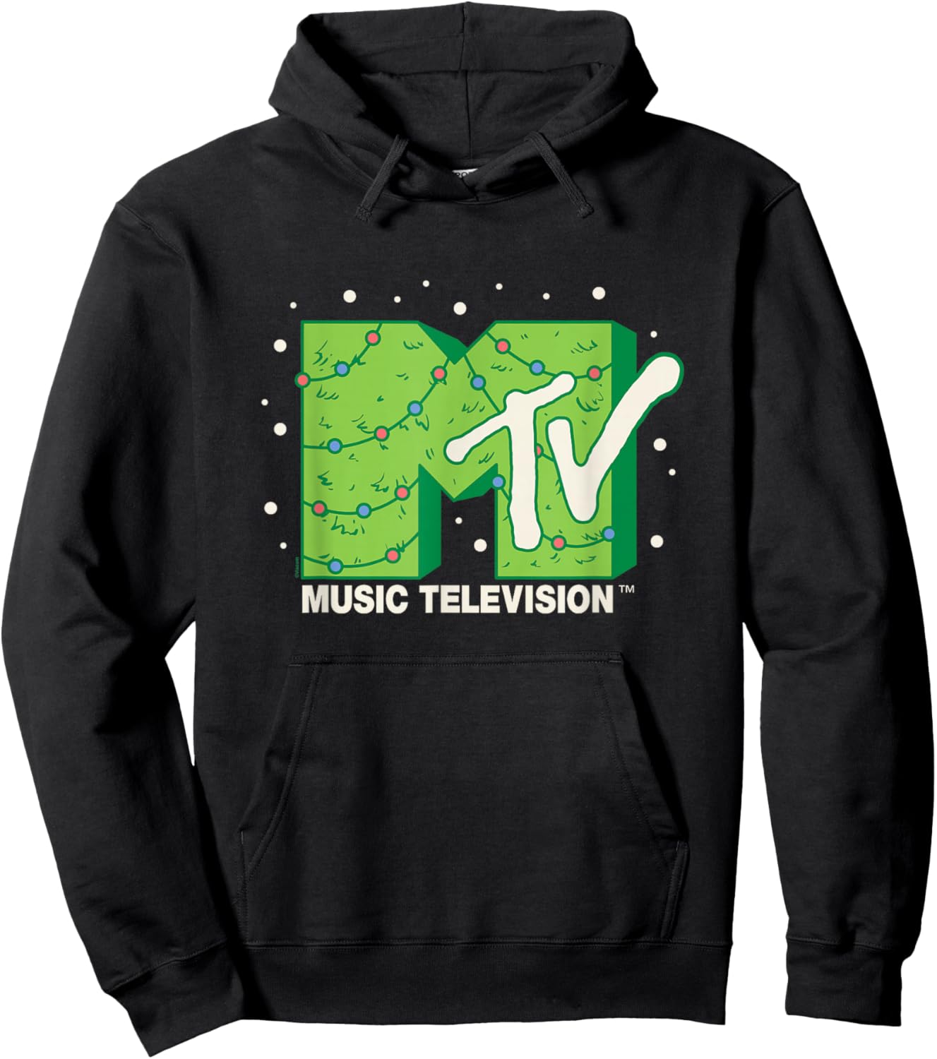 MTV - MTV Logo Christmas Tree Hoodie - Hoodie | Black