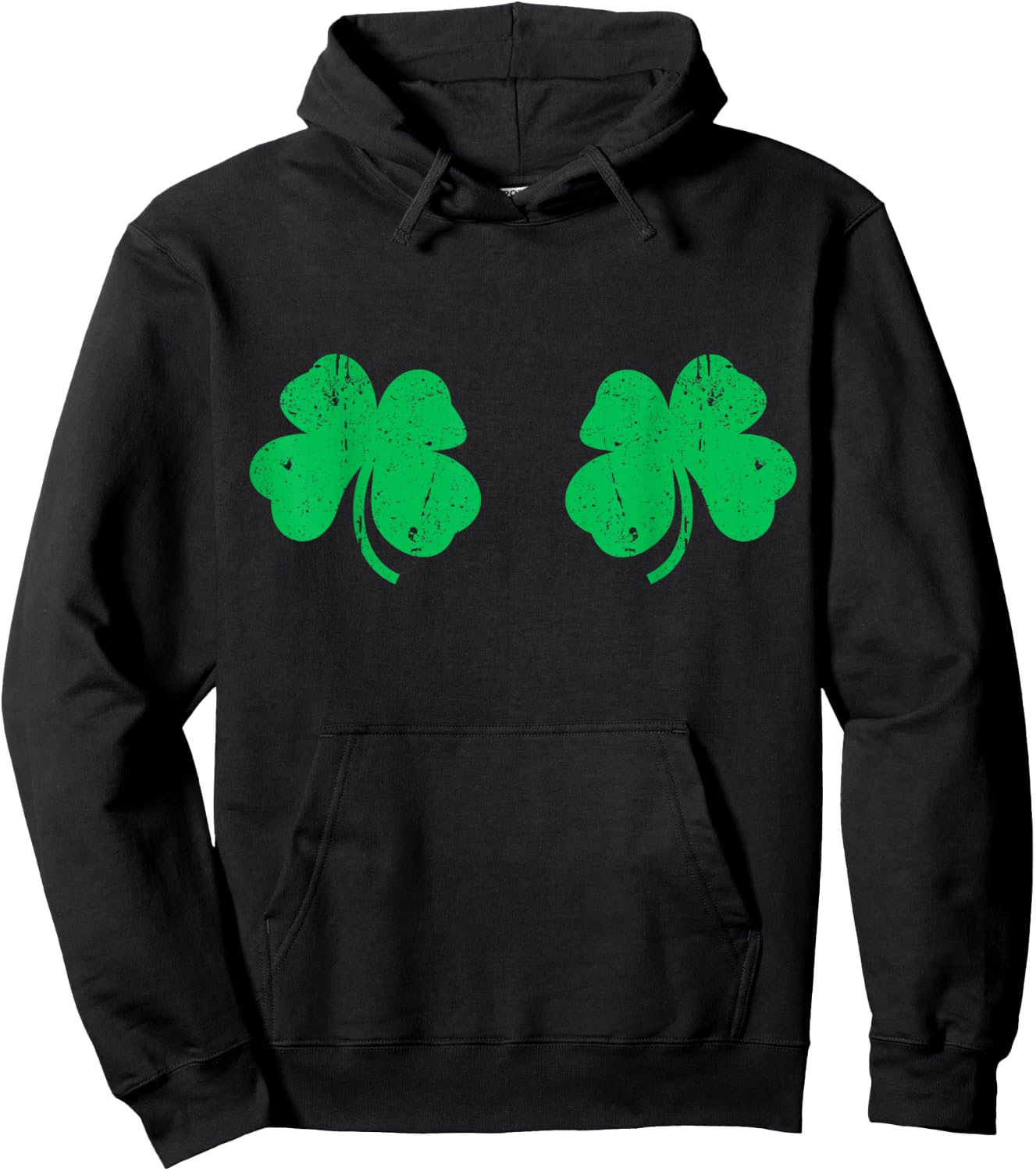 Shamrock Boobs Shirt Irish Boobies St Patricks Day Hoodie - Hoodie | Black