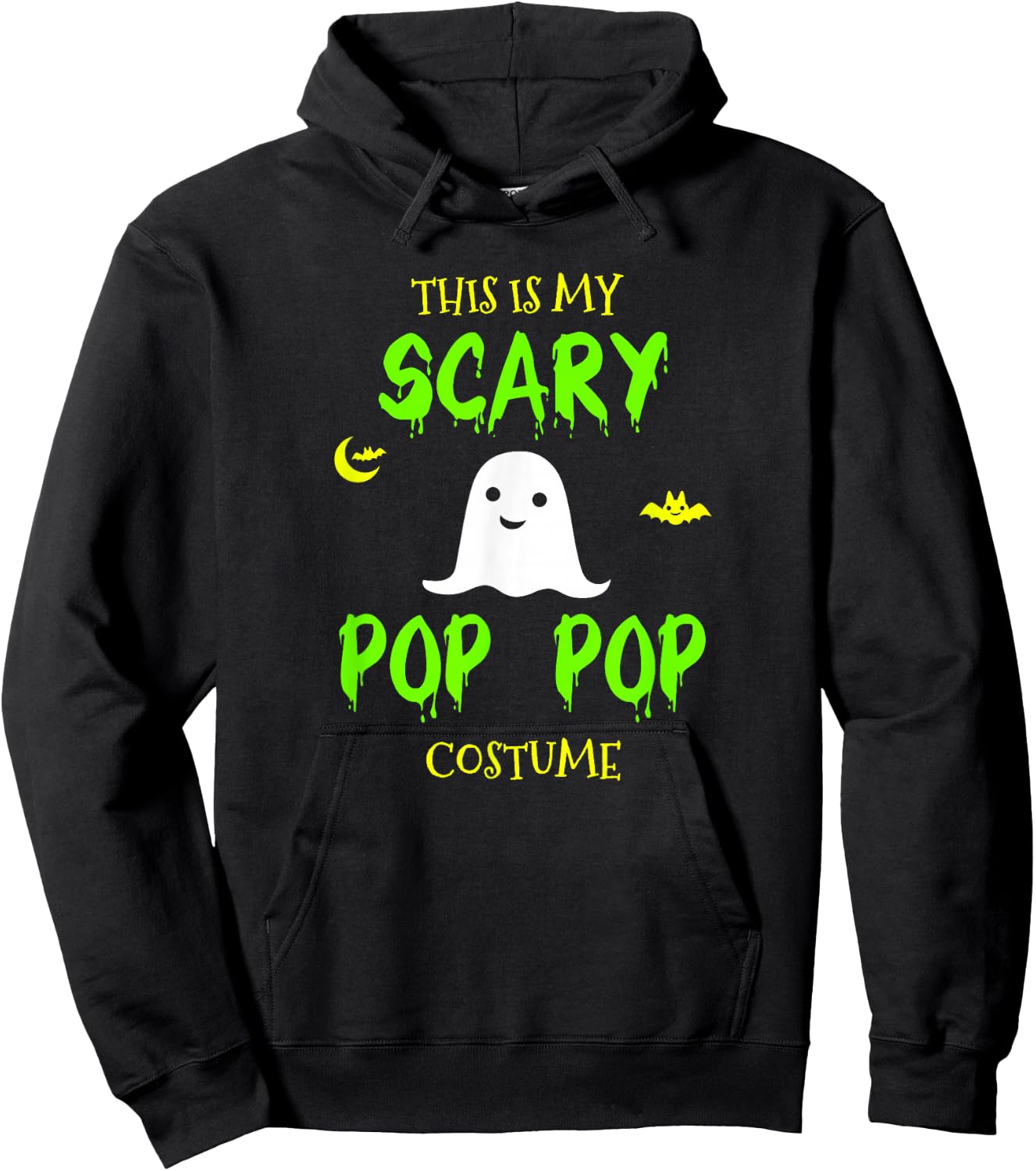 This Is My Scary Pop-Pop Costume Halloween Lazy Easy PopPop Hoodie - Hoodie | Black