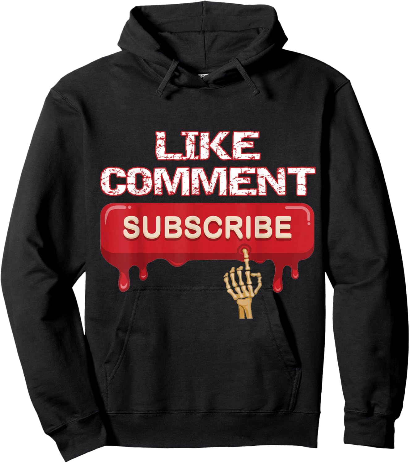 Social Media Vlogger Gegefmir Comment Subscribe Hoodie - Hoodie | Black
