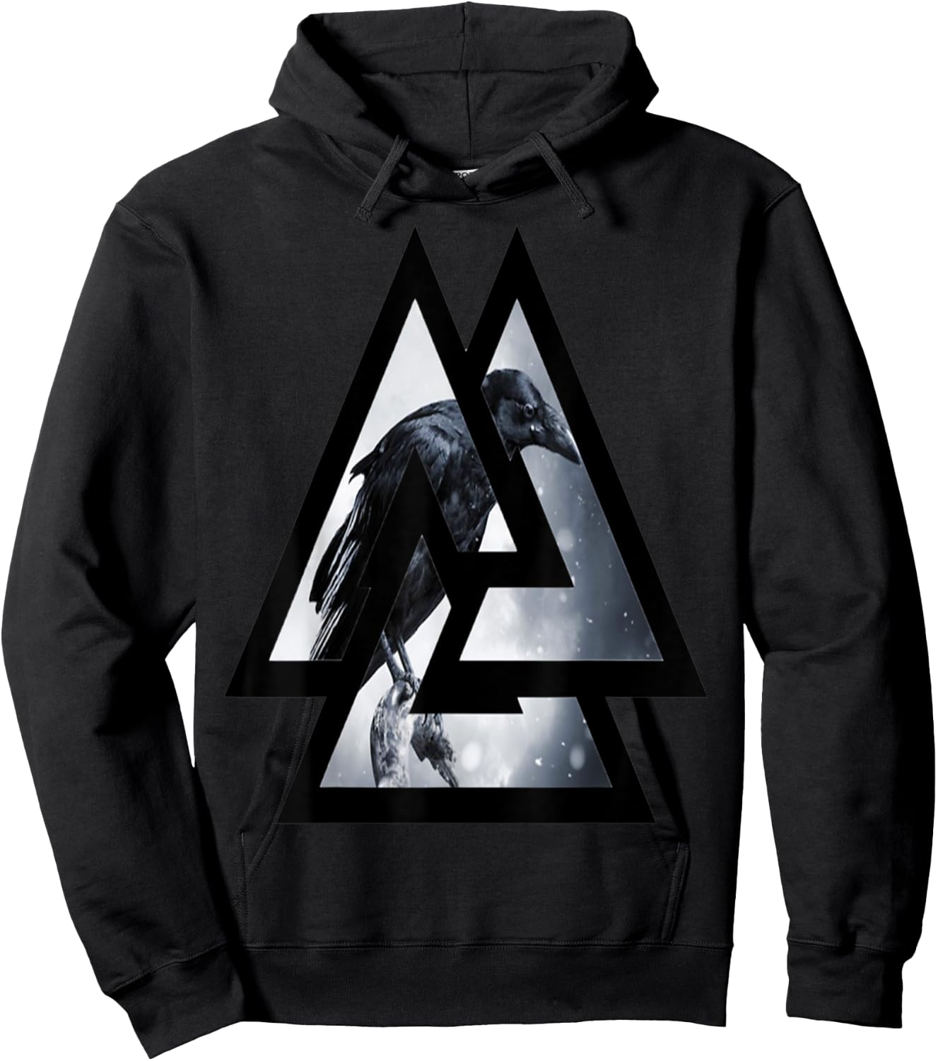 Crow Raven Norse Viking Style Gift Vikings lover Hoodie - Hoodie | Black