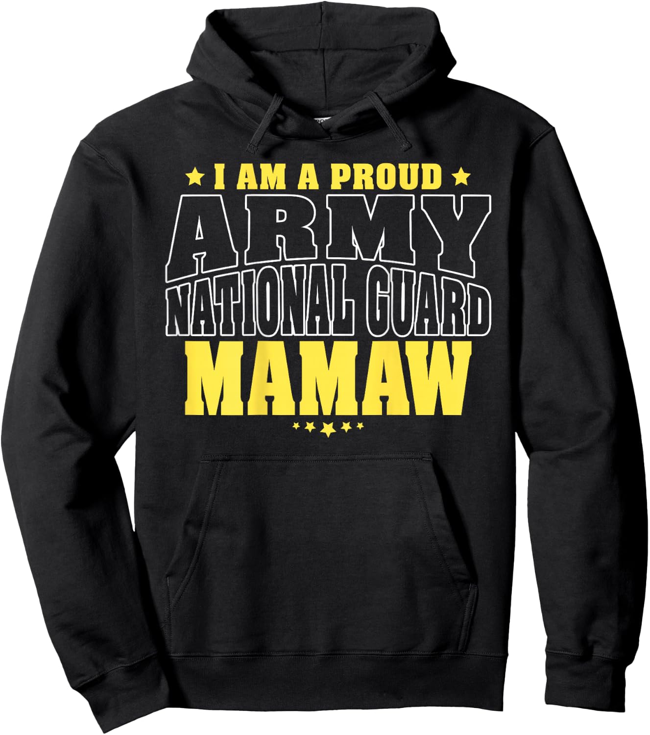 I Am A Proud Army National Guard Mamaw - Military Grandma Hoodie - Hoodie | Black