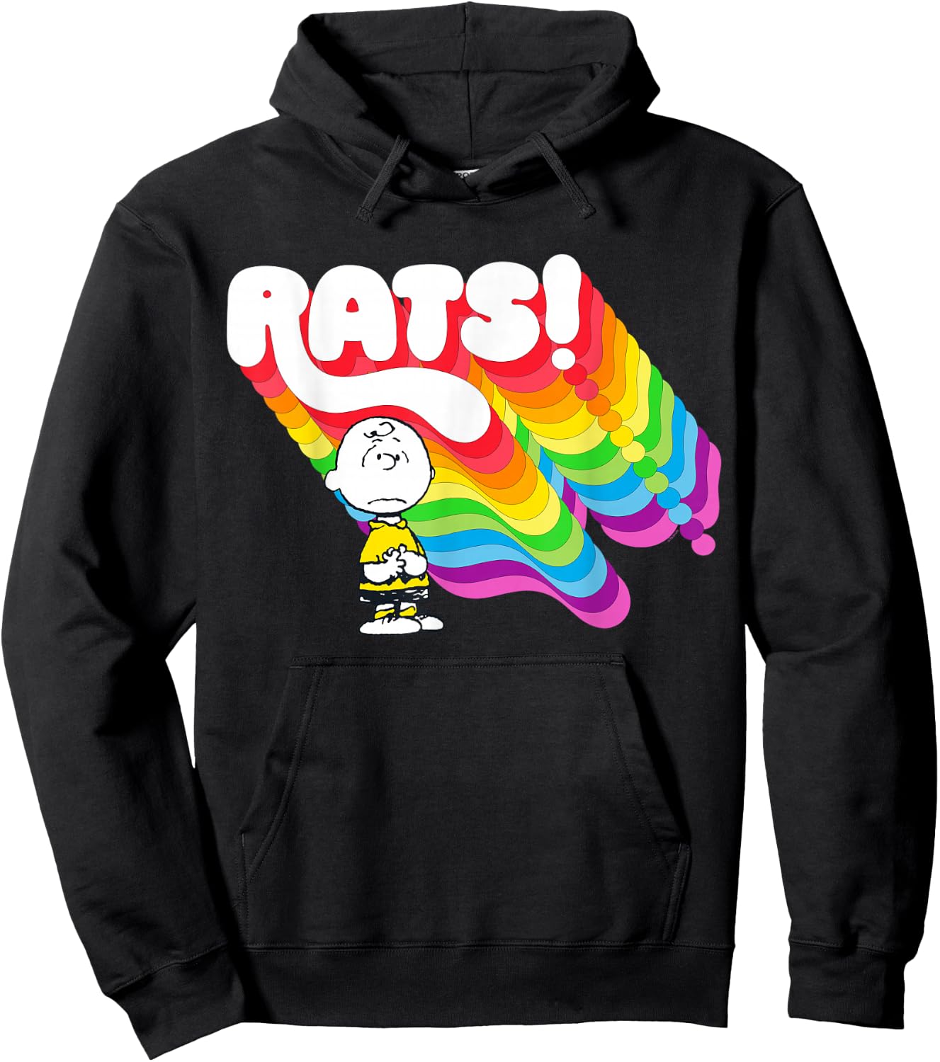 Peanuts Rainbow Charlie Rats! Hoodie - Hoodie | Black
