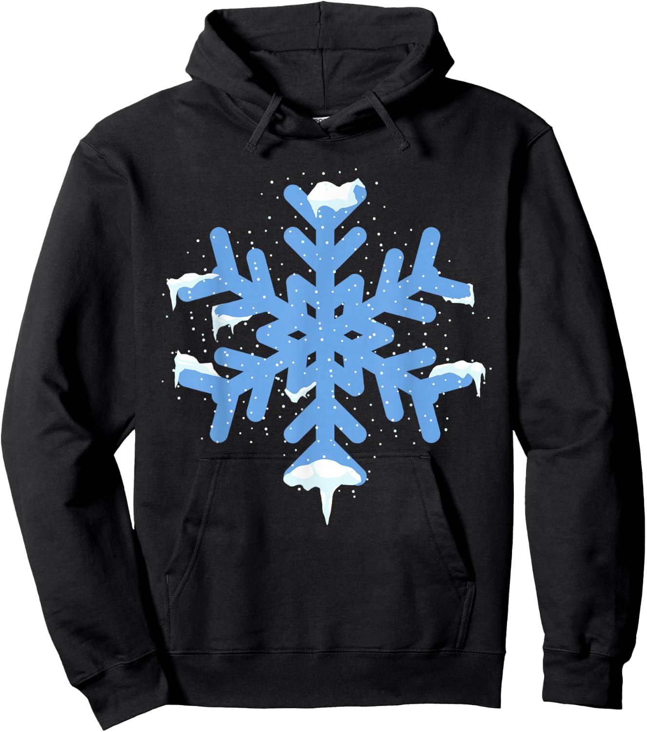 Snowflake Christmas Winter Cold Snow Flake Snowing Hoodie - Hoodie | Black