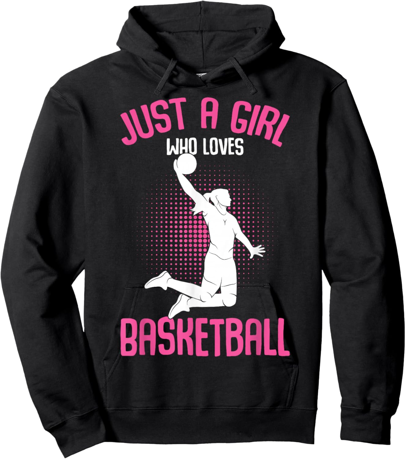 Just a Girl who Loves Basketball Kids Girls Small Hoodie - Hoodie | Black