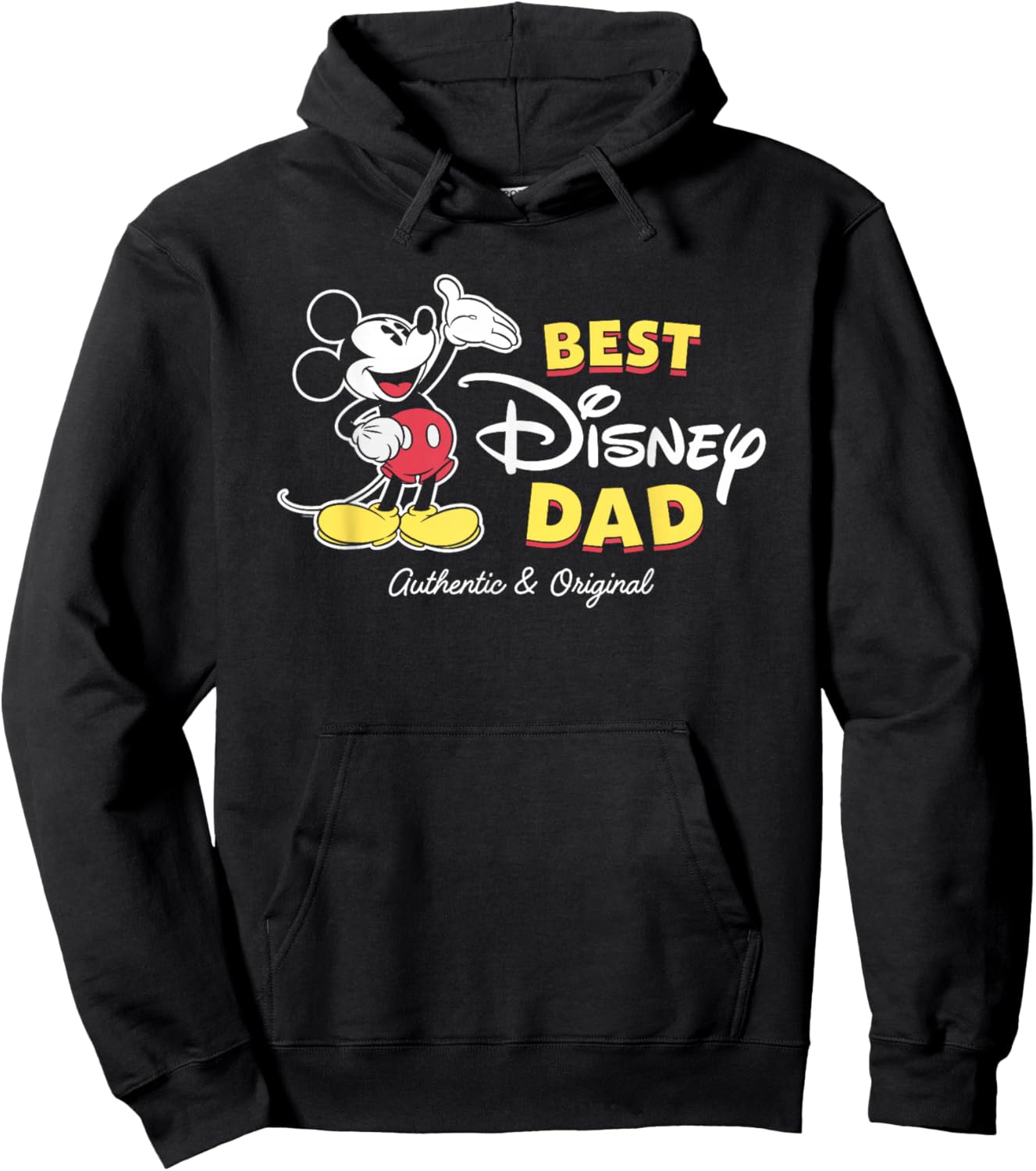 Disney Mickey Mouse Best Disney Dad Birthday Father’s Day Hoodie - Hoodie | Black