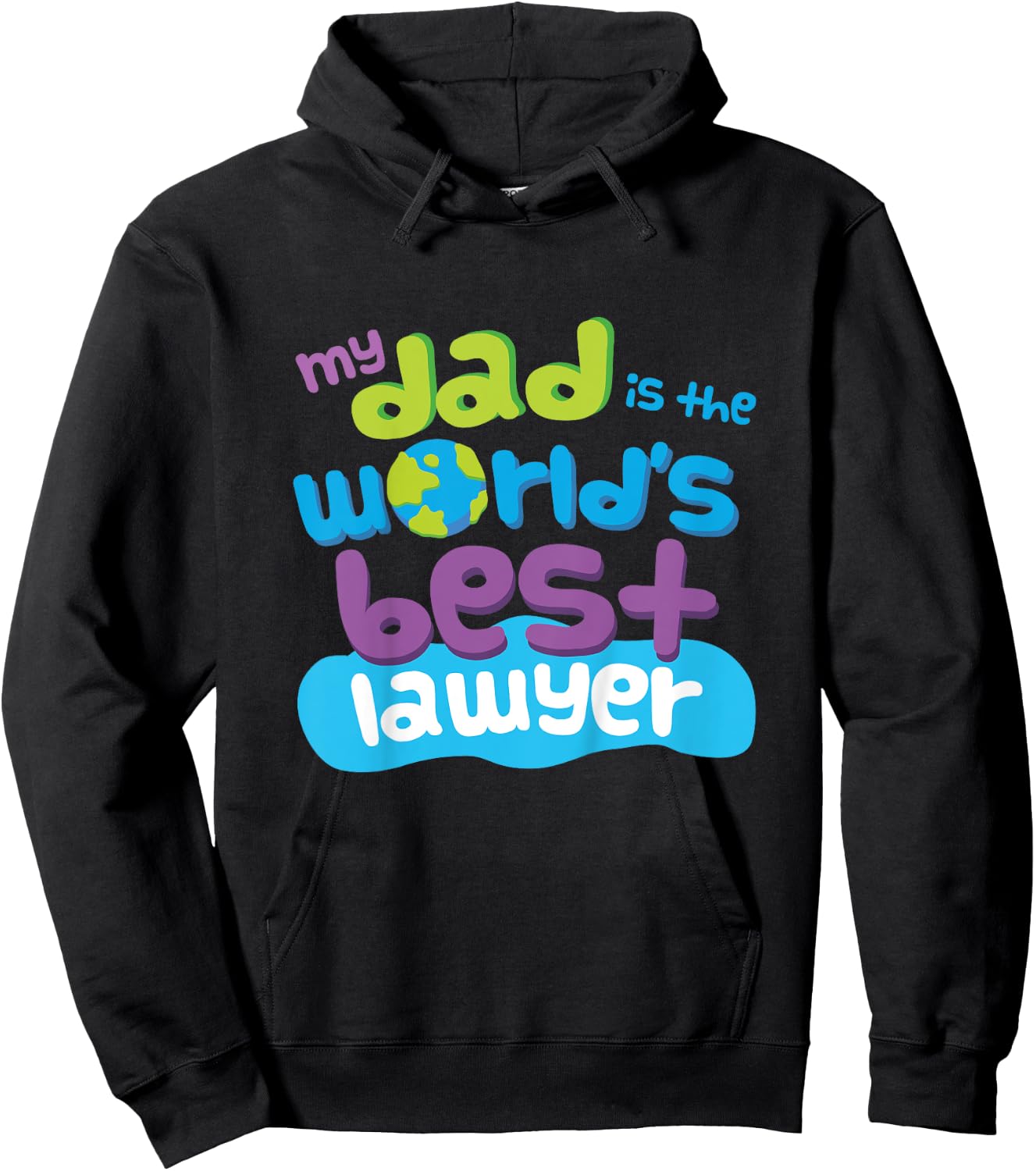 Kids My Dad is the Worlds Best Lawyer Hoodie - Hoodie | Black
