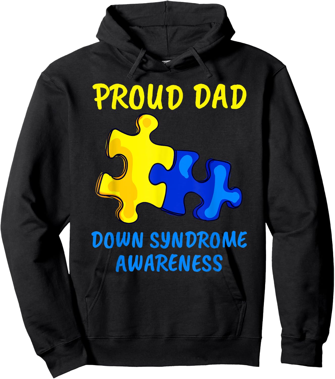 Dad Down Syndrome Awareness Proud Father Down Syndrome Dad Hoodie - Hoodie | Black