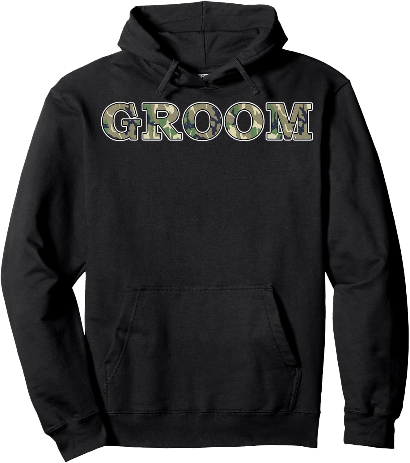 Groom Country Wedding Bachelor Party Camouflage Hoodie - Hoodie | Black