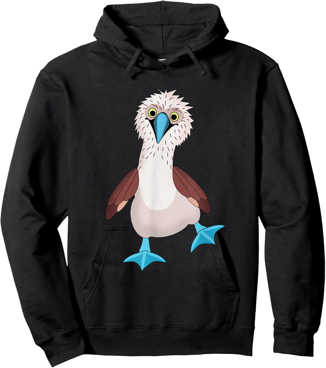 Dancing Booby Sea Bird Footed Blue Feet Drawing Hoodie - Hoodie | Black