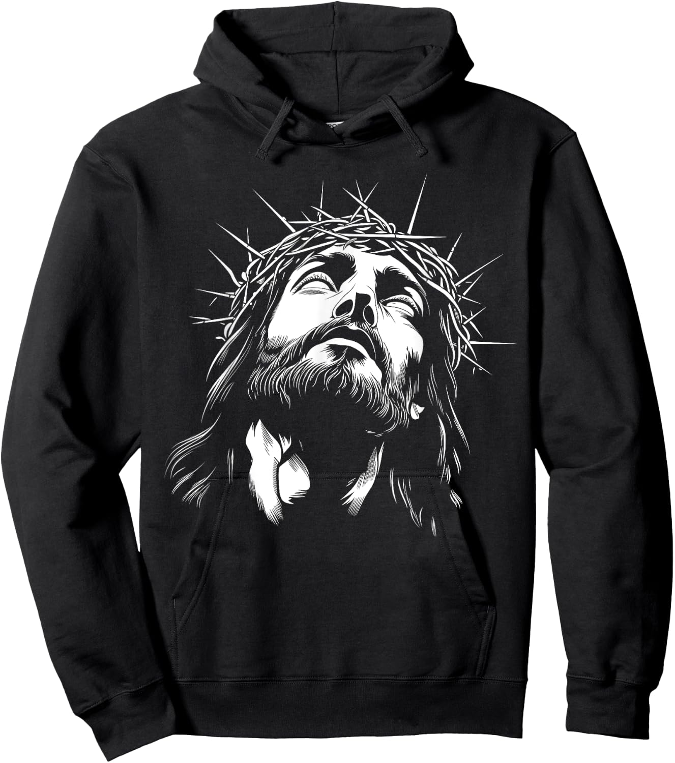 Crown of Thorns - Head of Jesus Christ Hoodie - Hoodie | Black