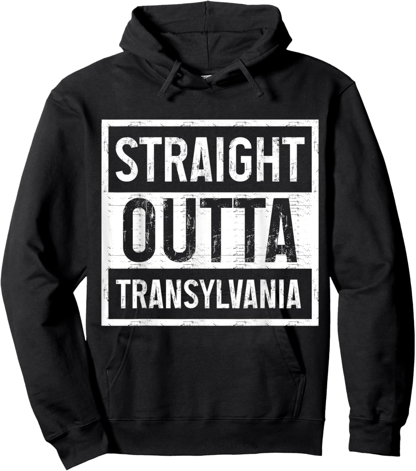 Straight Outta Transylvania Romania Romanian Pride Hoodie - Hoodie | Black