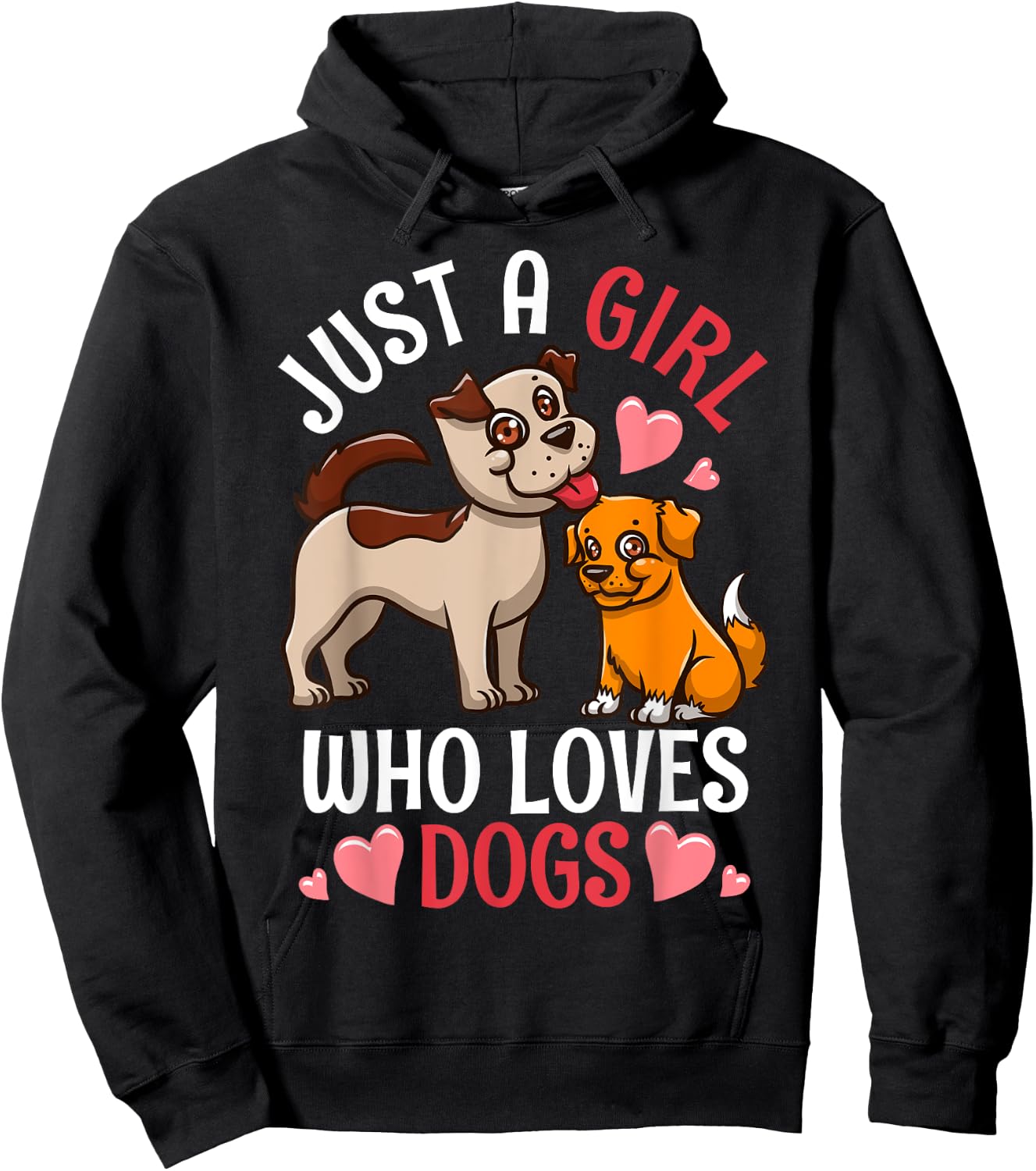 Just A Girl Who Loves Dogs Hoodie - Hoodie | Black