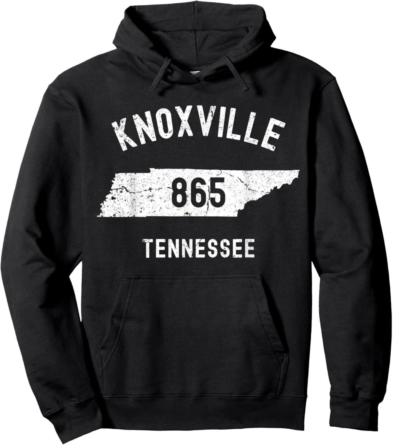 Knoxville Tennessee TN 865 Vintage Athletic Style Hoodie - Hoodie | Black