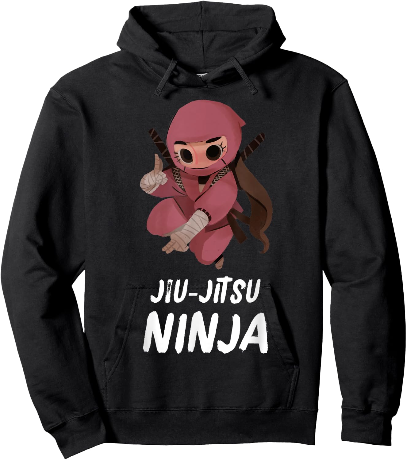 Girls Jiu-Jitsu Ninja Funny Sports Hoodie - Hoodie | Black