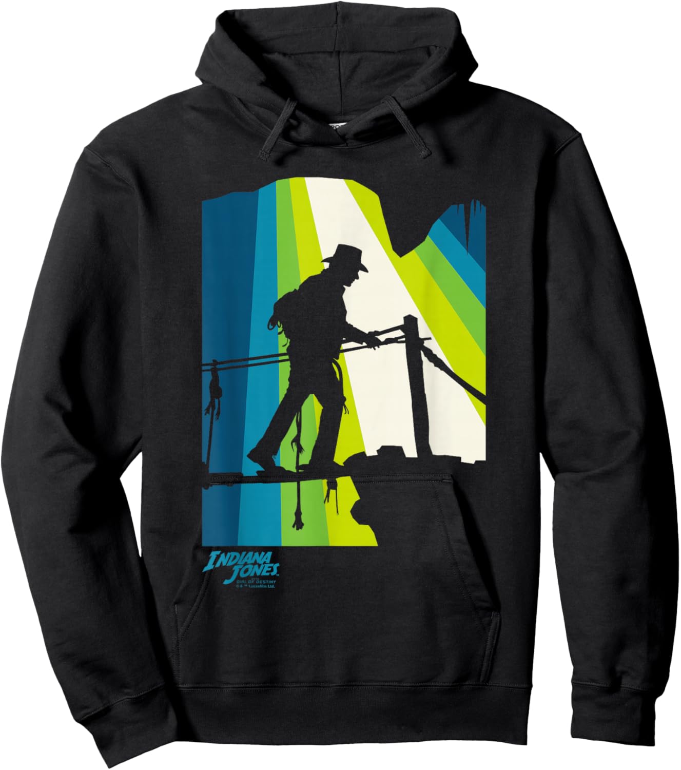Indiana Jones and the Dial of Destiny Crossing Bridge Shadow Hoodie - Hoodie | Black