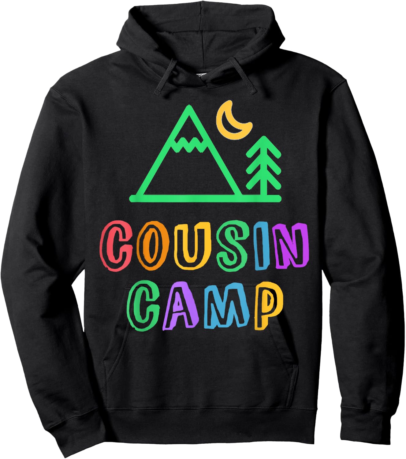 COUSIN CAMP Mountain Forest Best Camping Besties Ever Kids Hoodie - Hoodie | Black