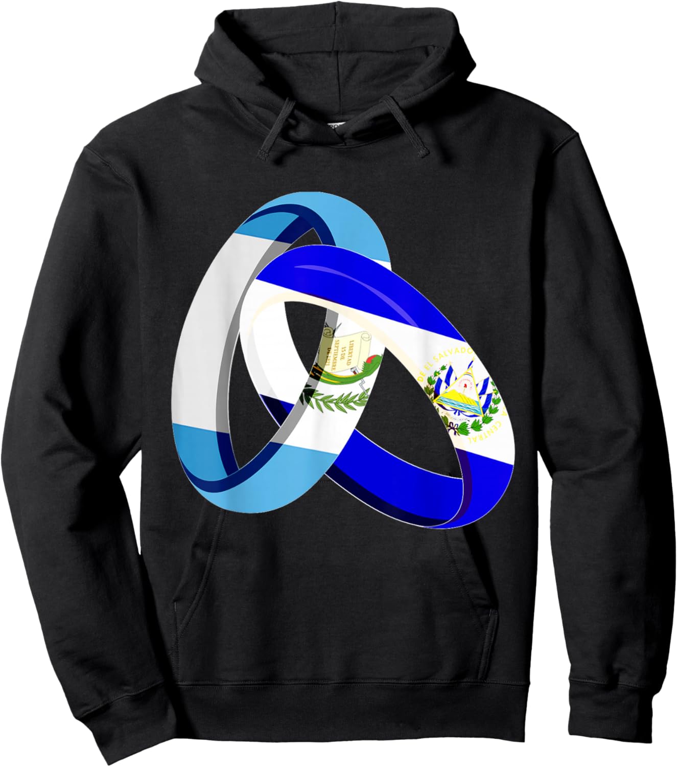 Guatemala Flag El Salvador Grown Ring Marriage Wedding Hoodie - Hoodie | Black
