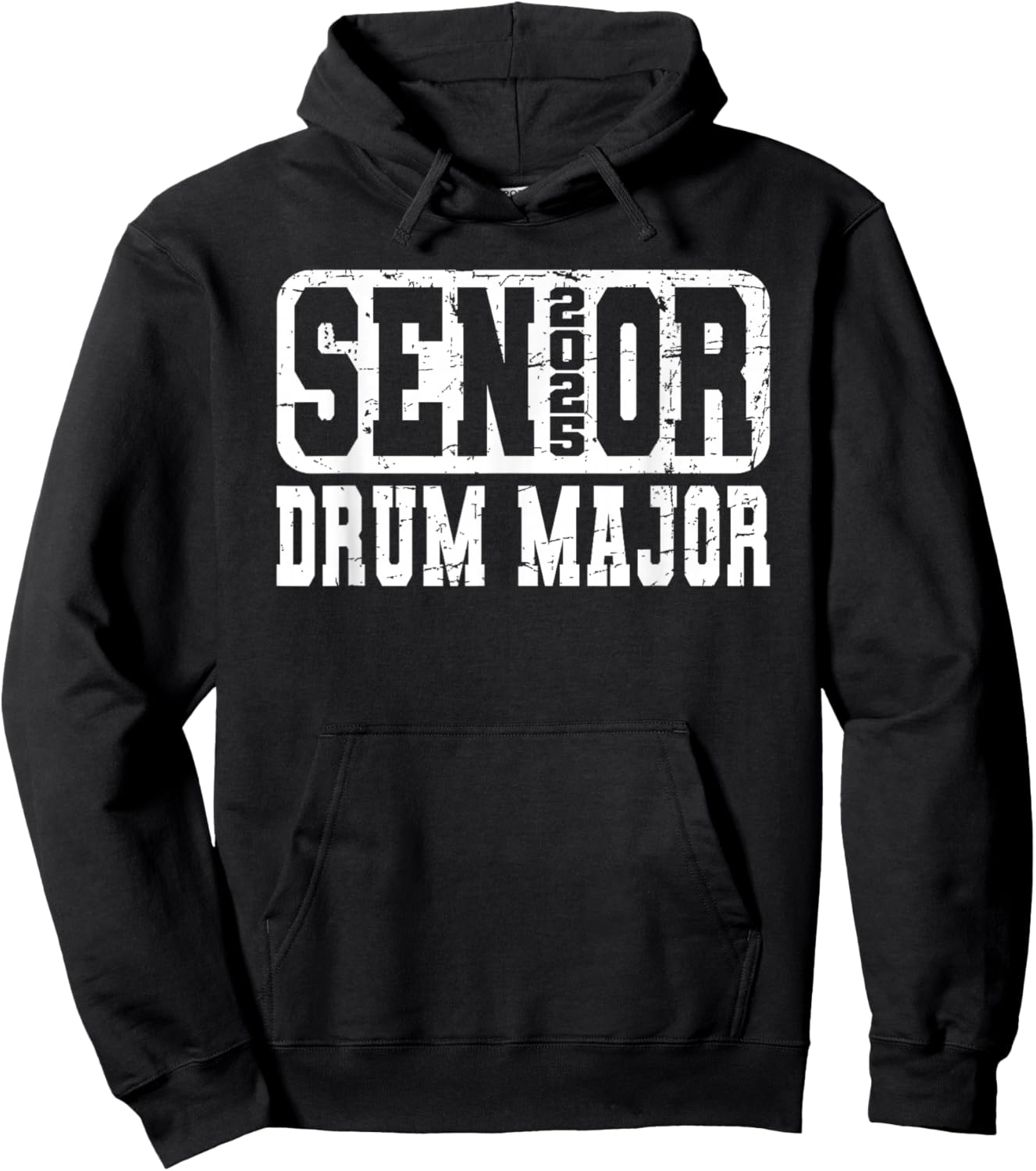 Class of 2025 Senior Drum Major Hoodie - Hoodie | Black
