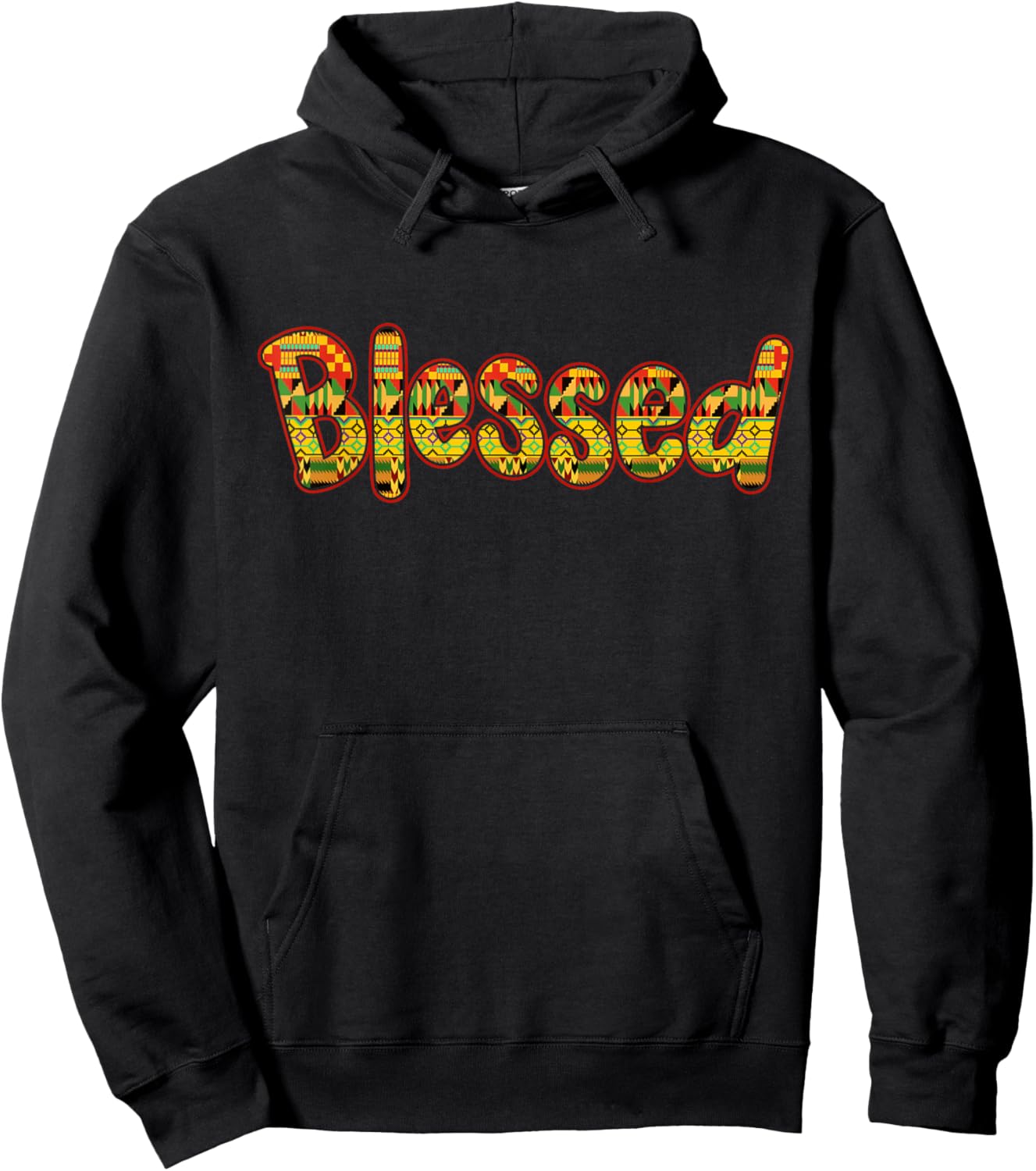 Blessed Kente African Print Black History Month Men Women Hoodie - Hoodie | Black