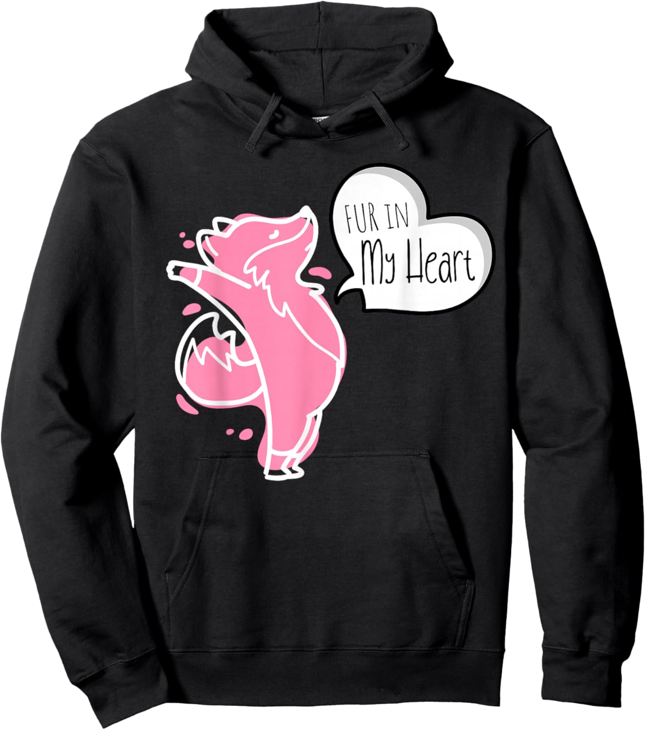 Fur In My Heart Therian Furry Hoodie - Hoodie | Black