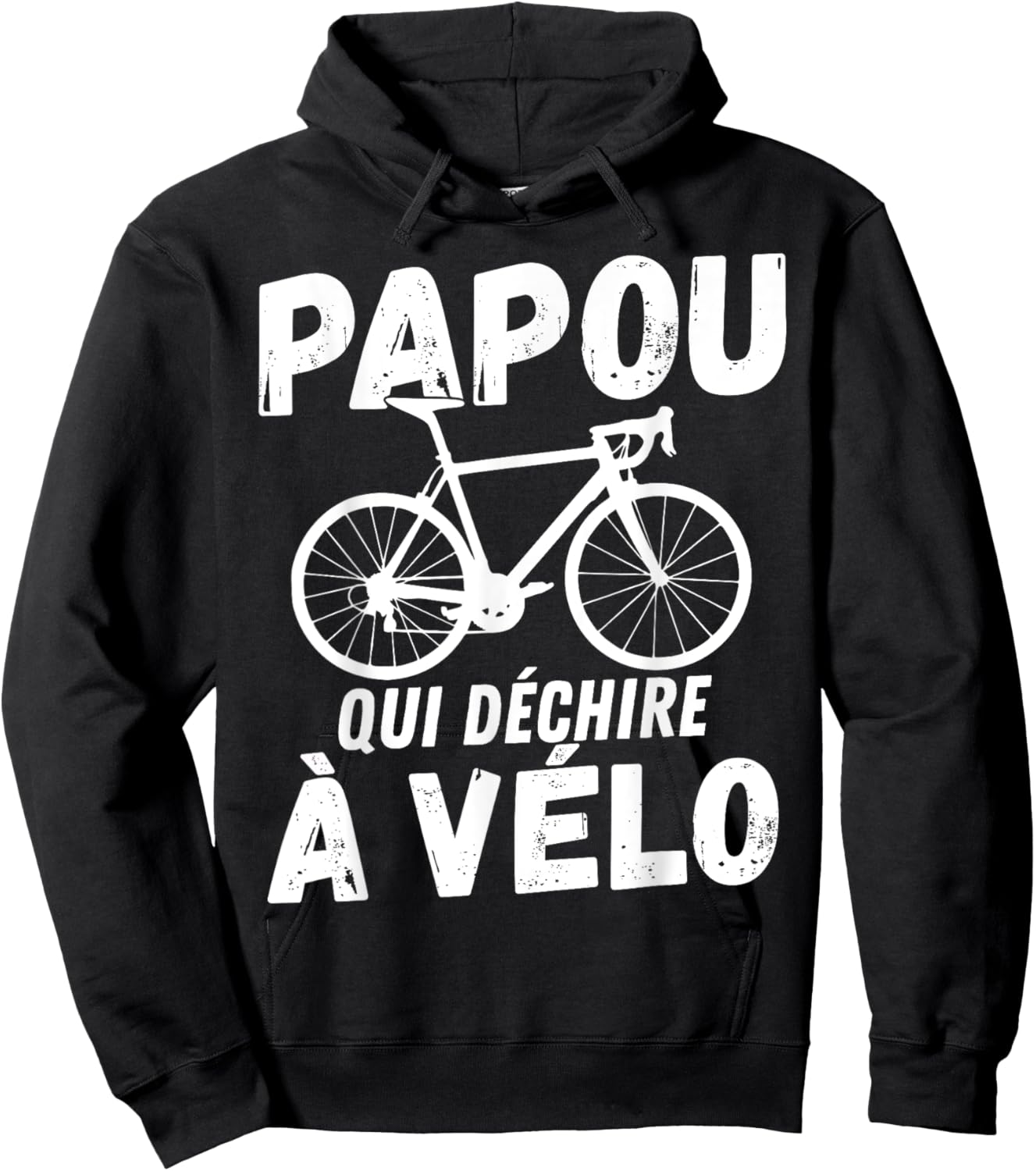 Bicycle man funny cycling cyclist Papua tearing bike , Black, S Hoodie - Hoodie | Black