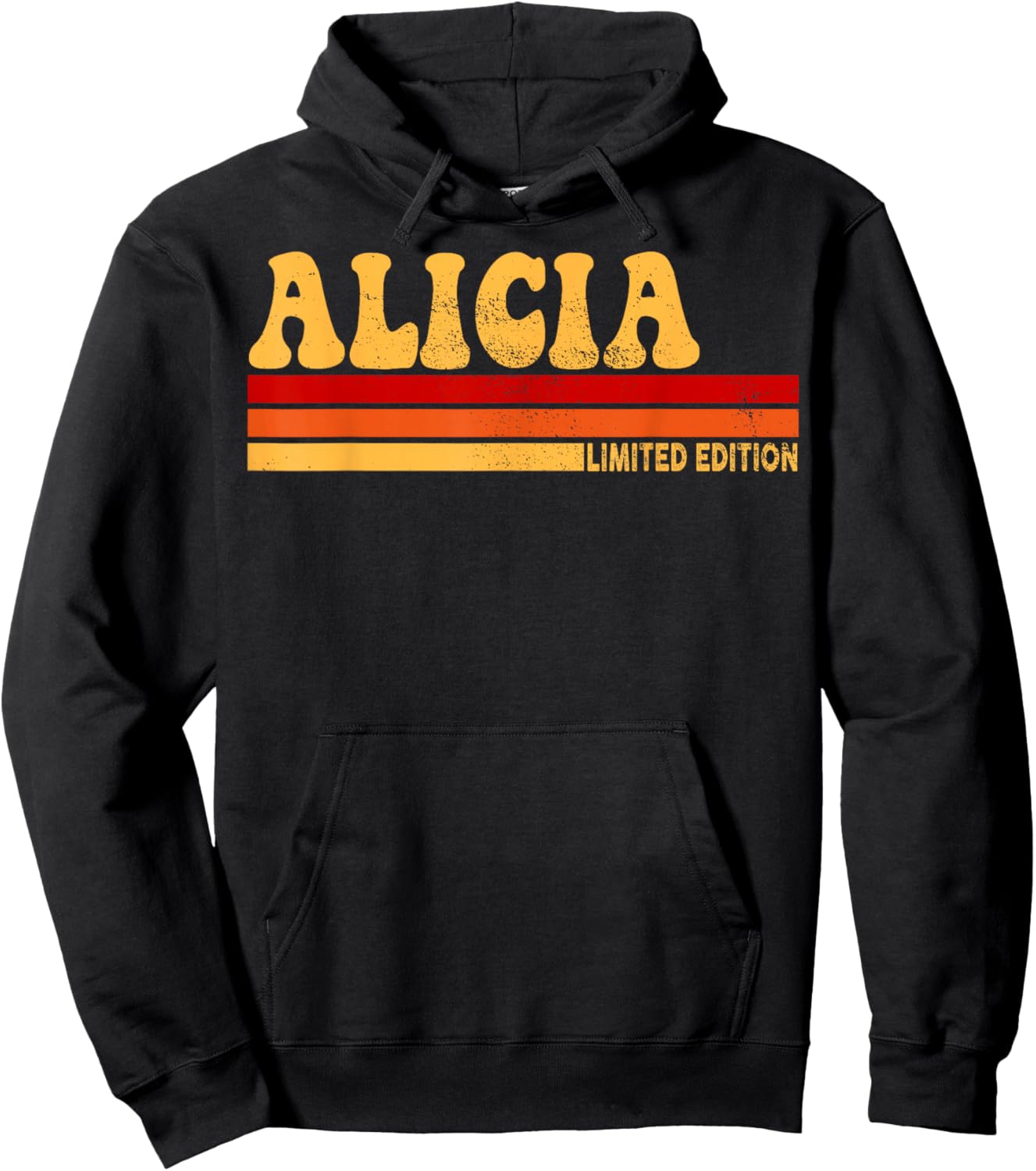 Alicia Name Personalized Cute Idea Women Vintage Alicia Hoodie - Hoodie | Black
