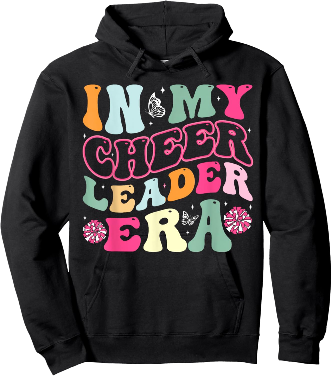 In My Cheerleader Era Cheer Coach Cheerleading Women Girls Hoodie - Hoodie | Black