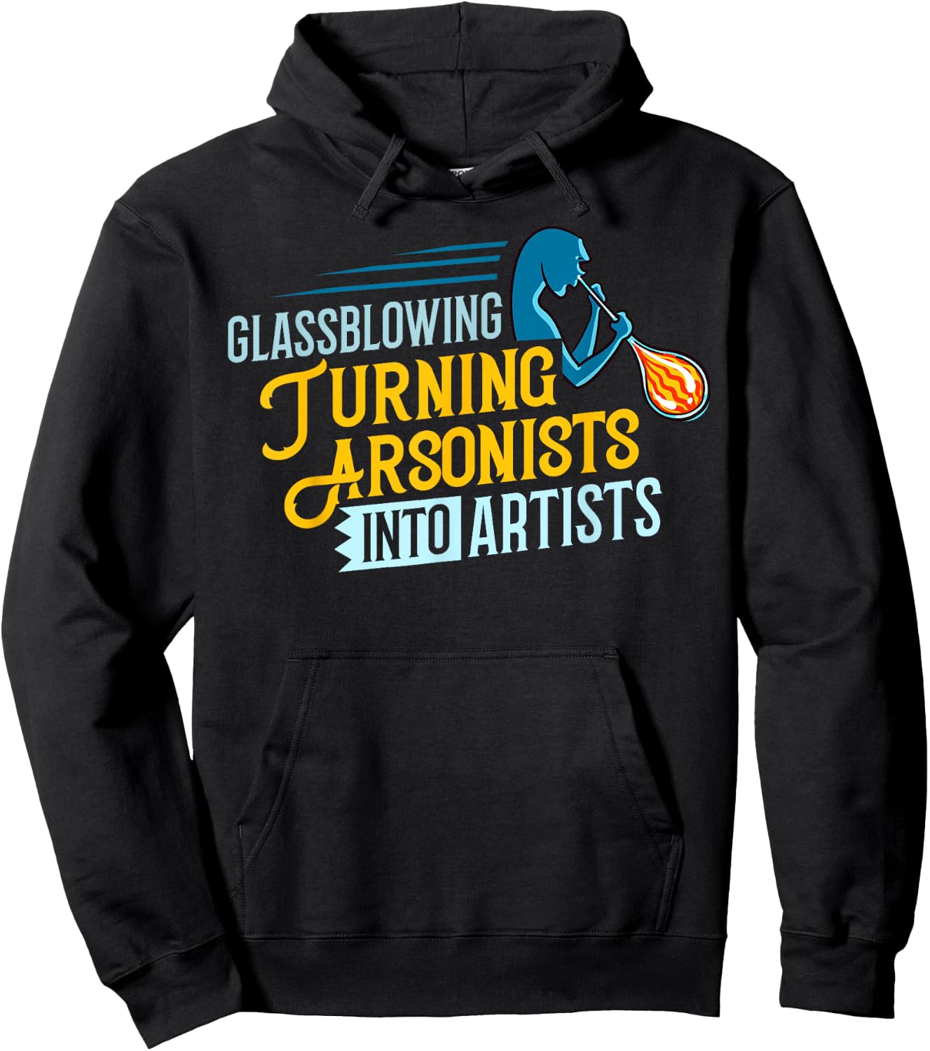 Glass Blowing Glassblower Glassworking Artist Hoodie - Hoodie | Black