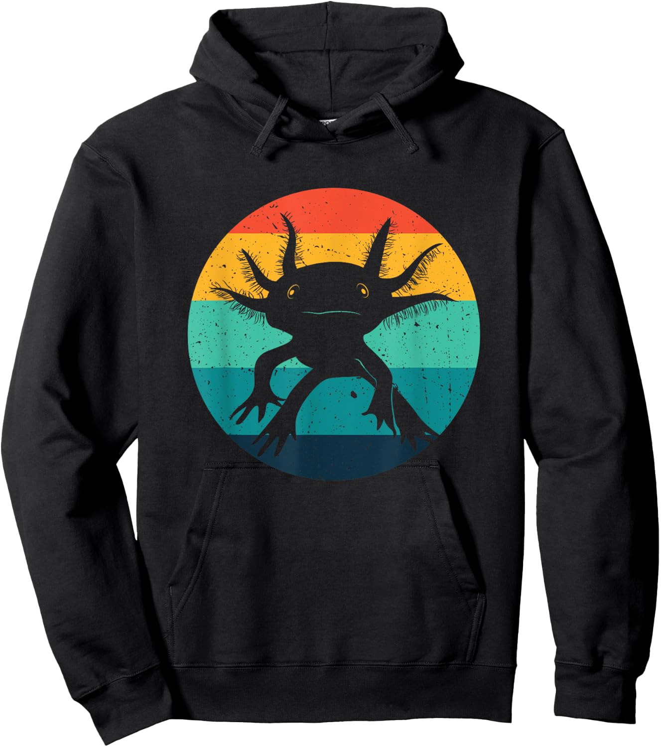 Ambystomatidae Breeder Axolotl Animal Funny Retro Black Adult Hoodie - Hoodie | Black