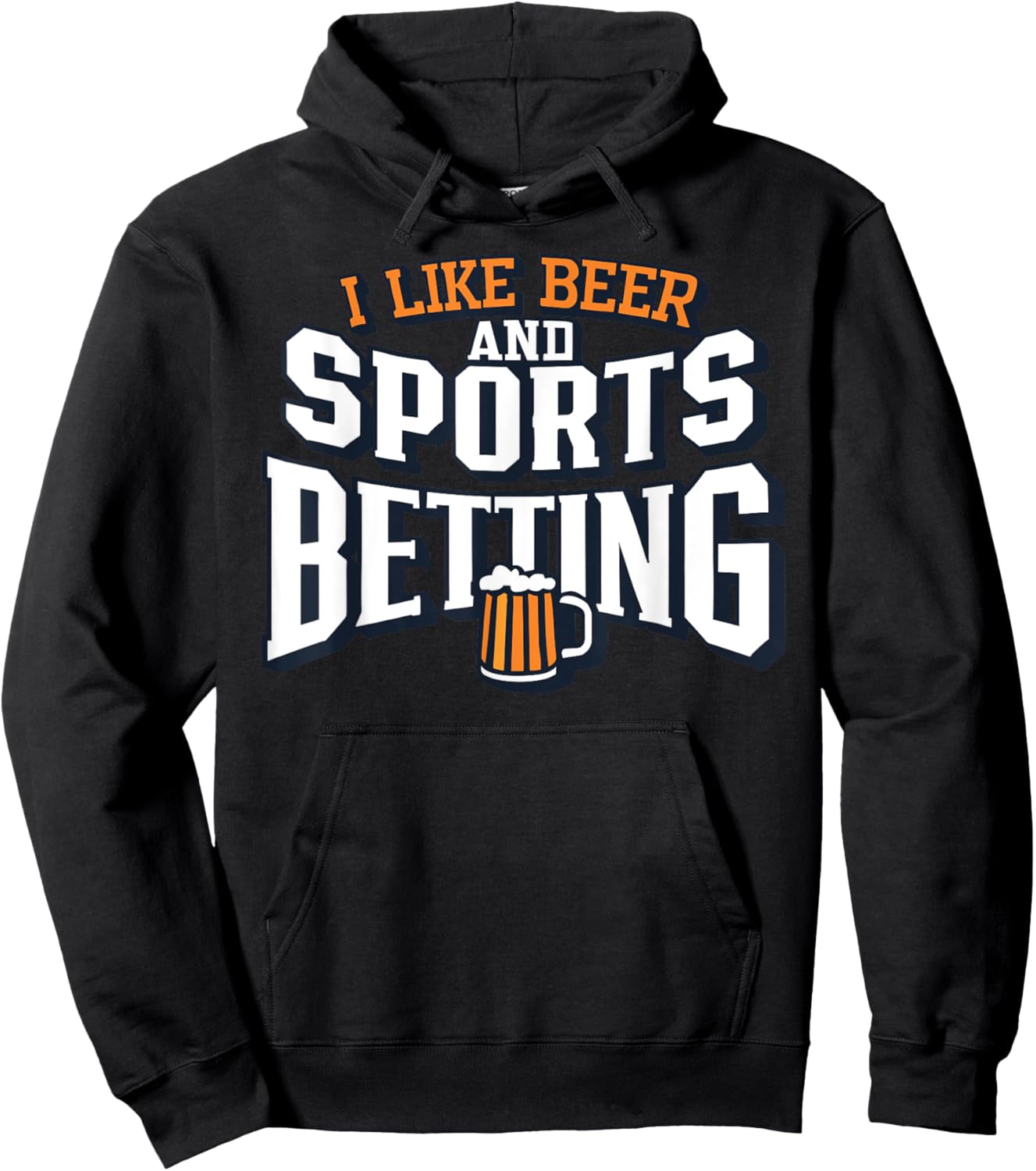 I Like Beer and Sports Betting Parlay Gambling Drinking DFS Hoodie - Hoodie | Black