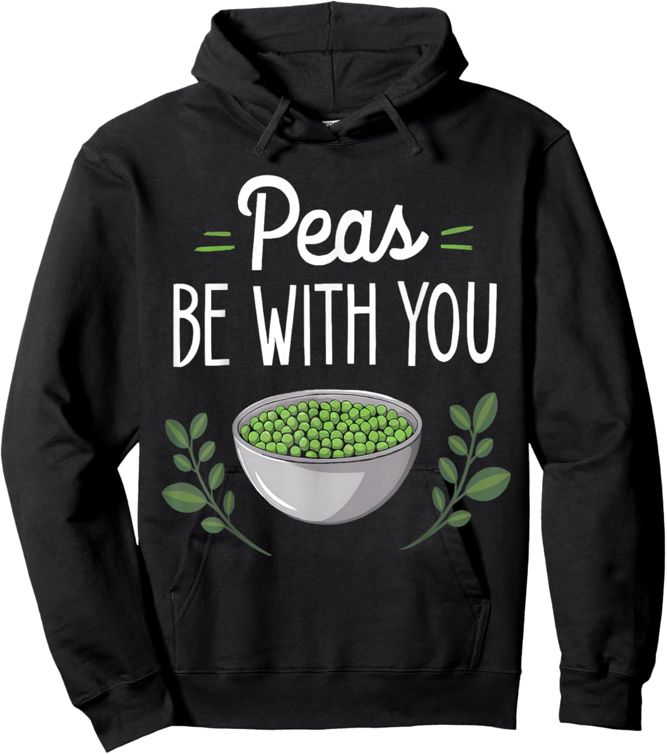 Funny Thanksgiving | Family Matching Peas Be With You Hoodie - Hoodie | Black