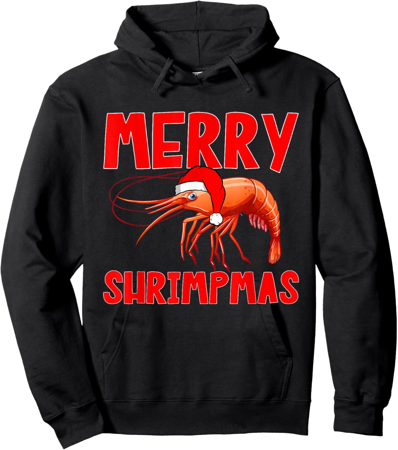 Shrimp Seafood Shellfish - Merry Shrimpmas Christmas Hoodie - Hoodie | Black