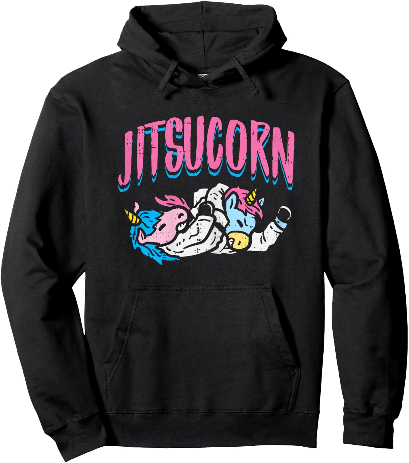 Jitsucorn Jiu Jitsu Unicorn Funny Grappling Martial Art Gift Hoodie - Hoodie | Black