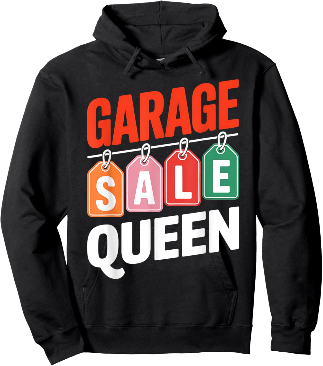 Garage Sale Queen Selling Antique Yard Sale Lover Seller Hoodie - Hoodie | Black