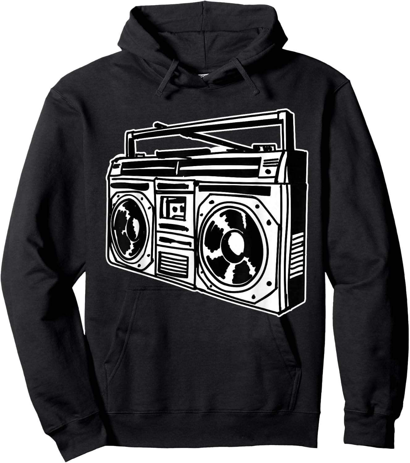 Ghetto Blaster 80's 90's Hip Hip Rap Hoodie - Hoodie | Black