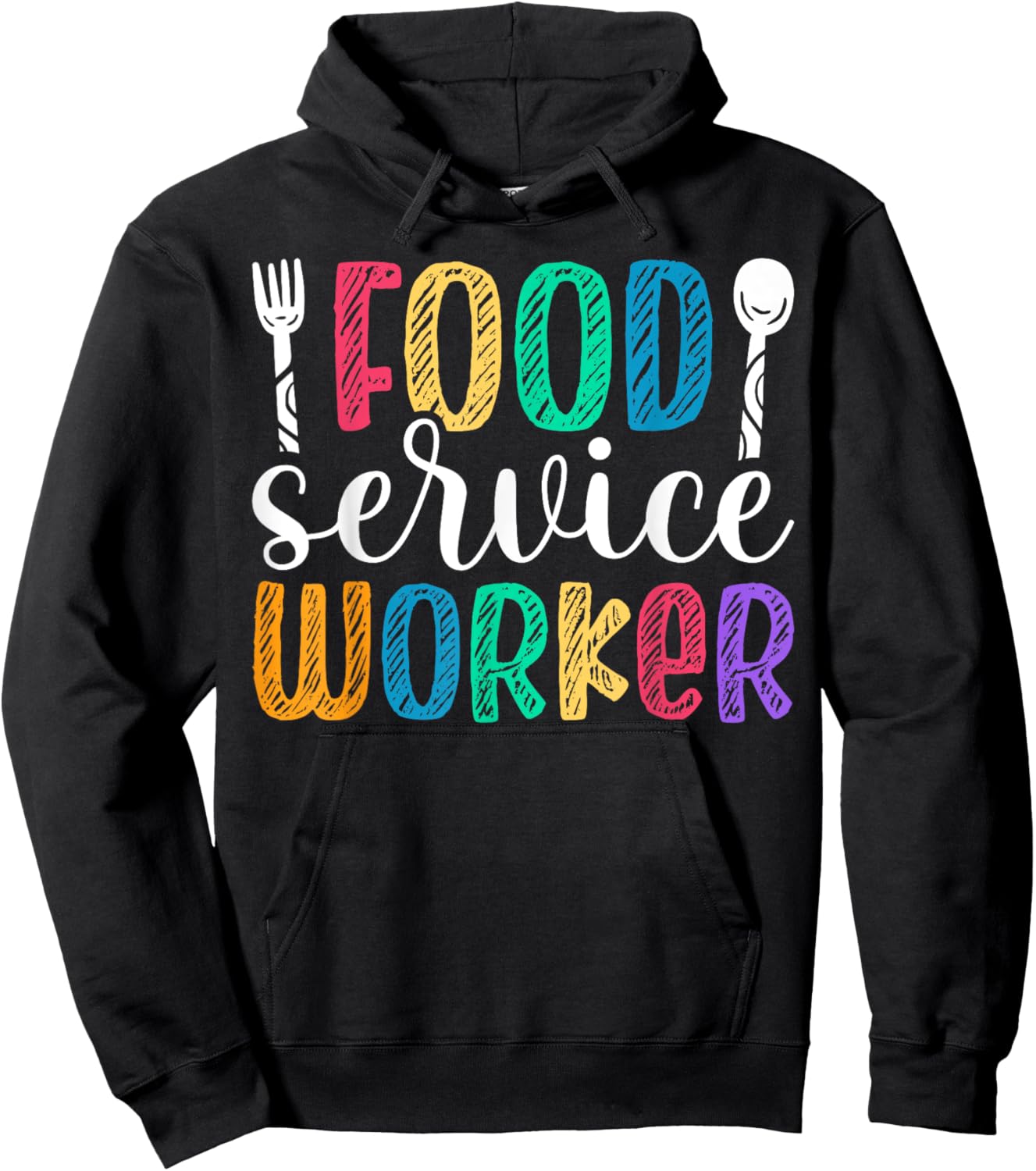 Cute Food Service Worker Appreciation Hoodie - Hoodie | Black