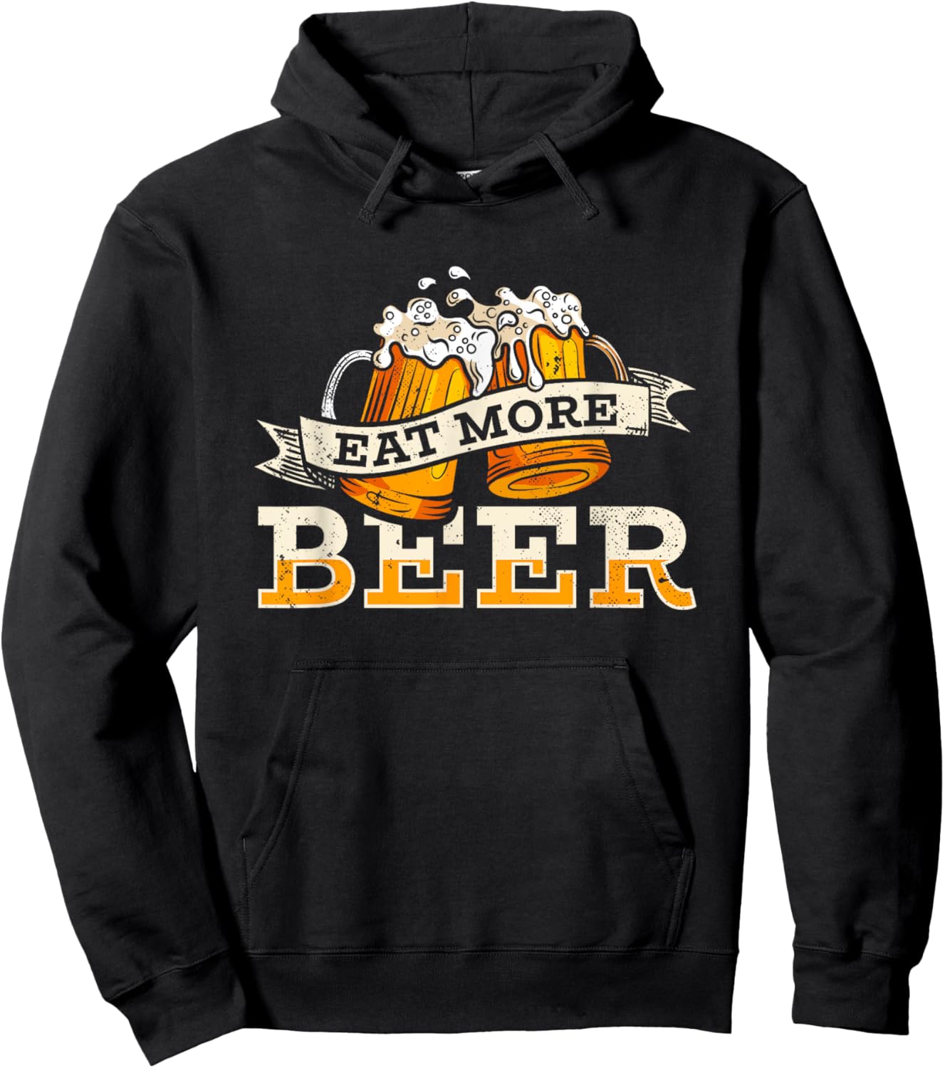 Eat More Beer | Craft Beer Lover | Beer Drinker Hoodie - Hoodie | Black