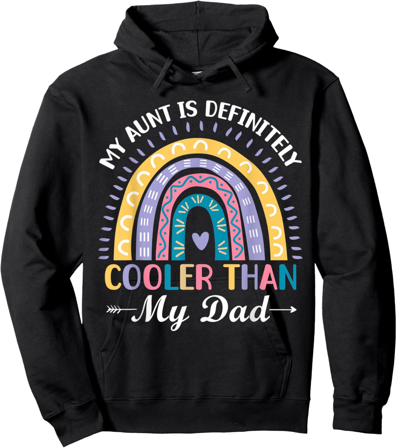 My Aunt Is Definitely Cooler Than My Dad Auntie Niece Nephew Hoodie - Hoodie | Black
