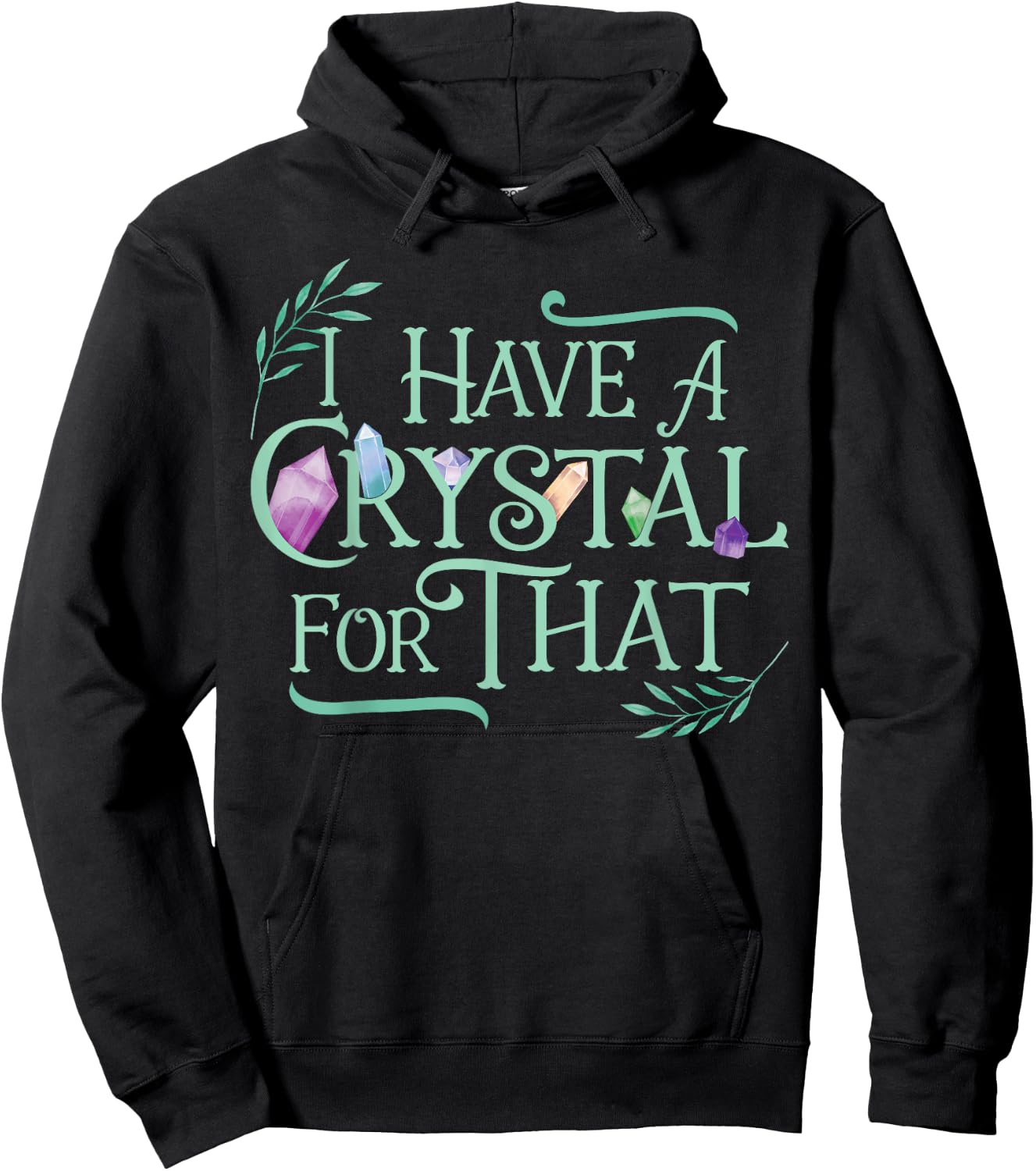 Funny Crystals Witchy Quote Chakras Energy Healing Hoodie - Hoodie | Black