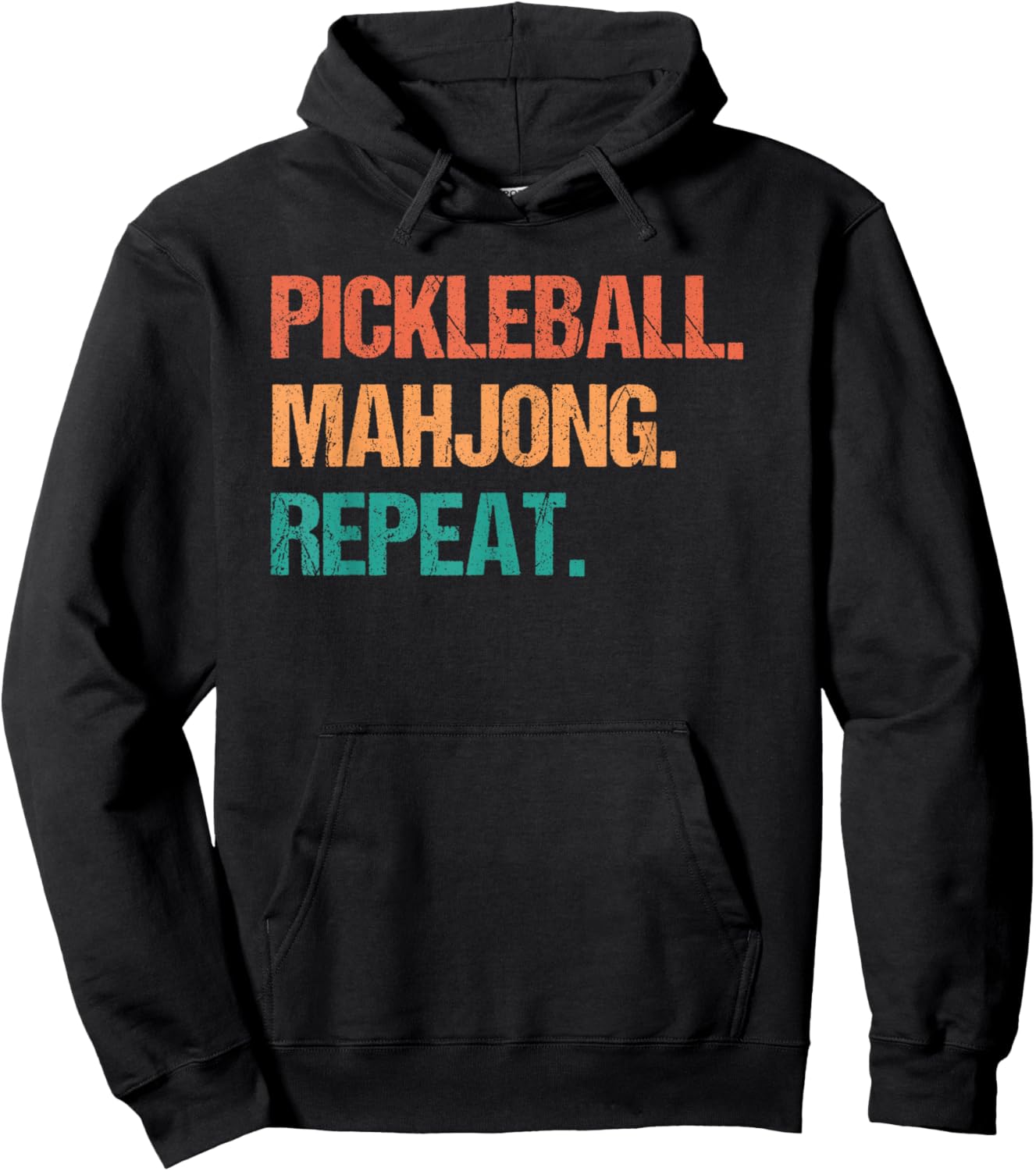 Pickleball Mahjong Repeat Funny Hoodie - Hoodie | Black