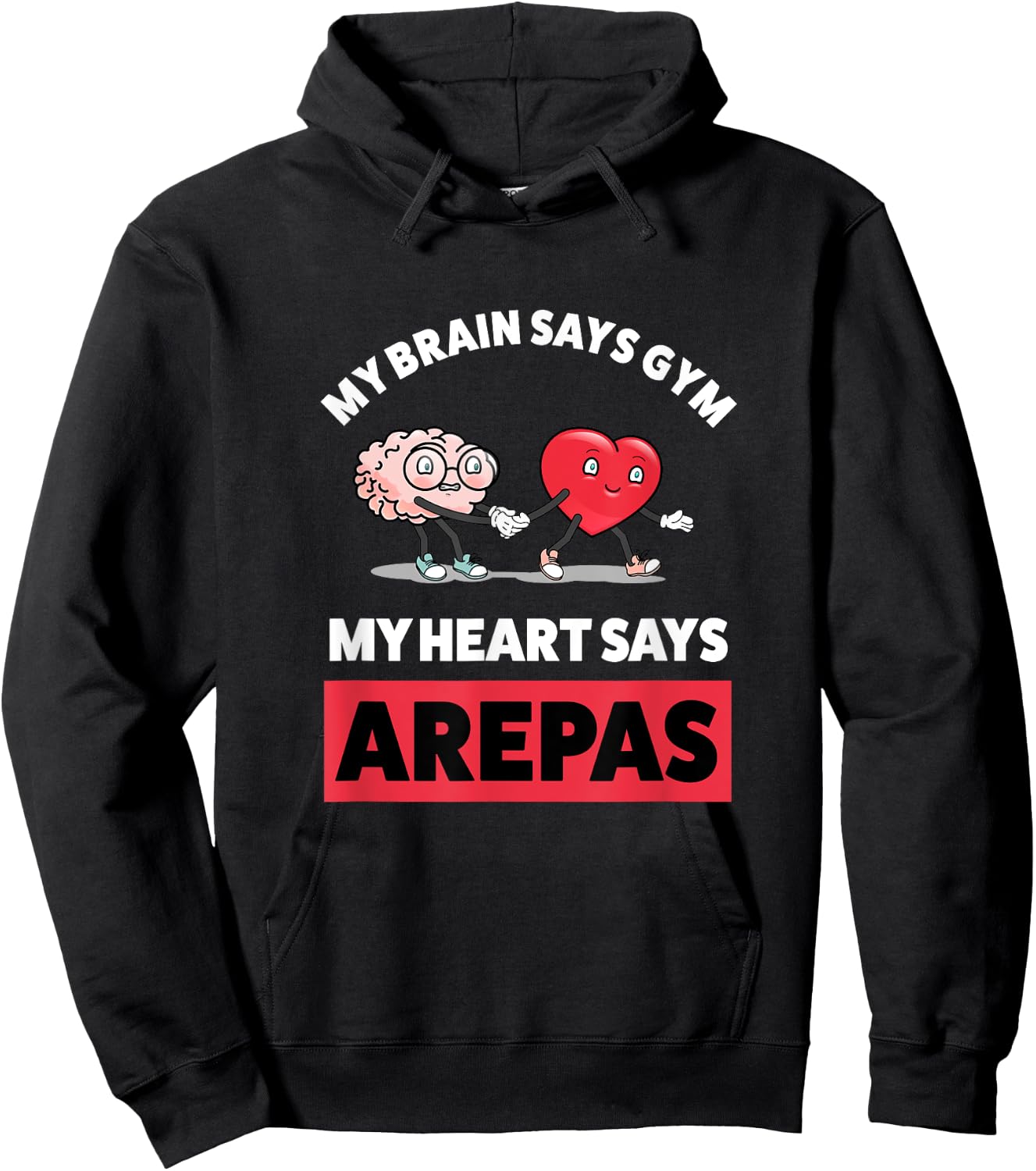 Funny Arepa Gym Gift Funny Colombian Arepas Hoodie - Hoodie | Black