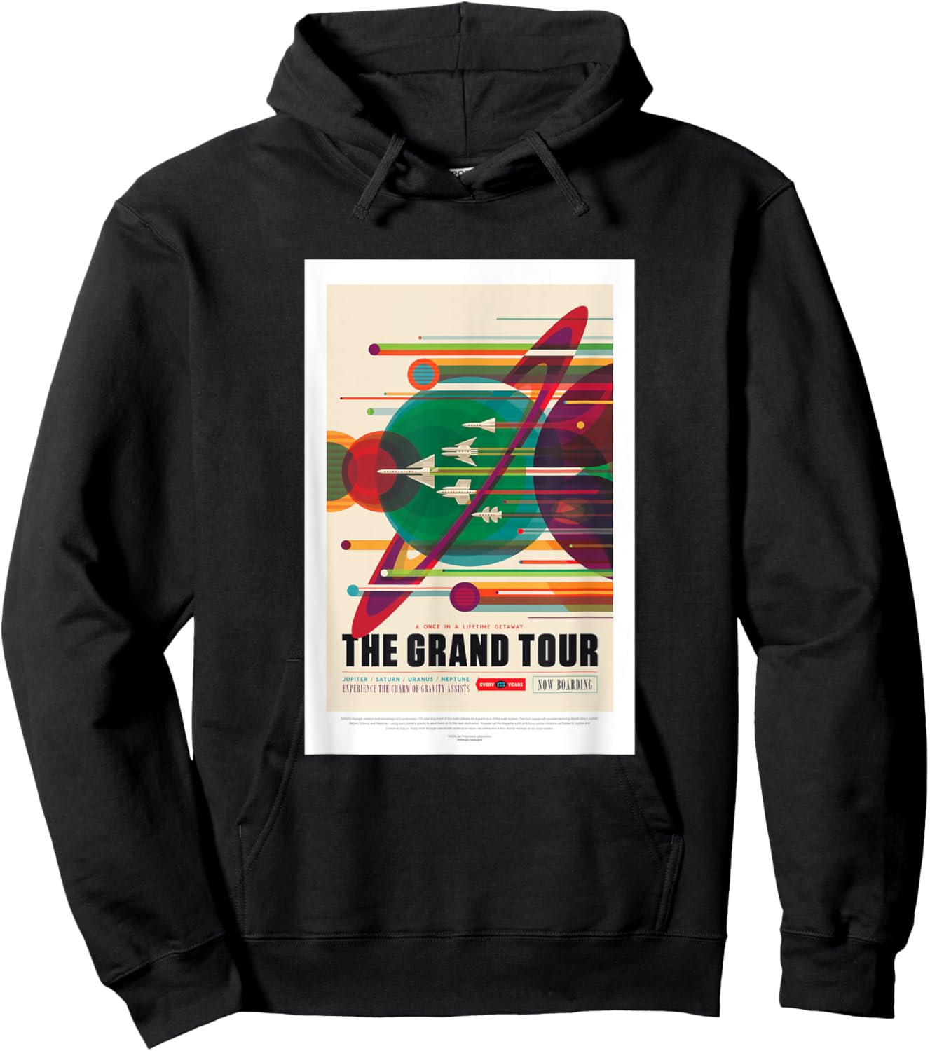 NASA JPL The Grand Tour Visions of the Future Voyager Poster Hoodie - Hoodie | Black